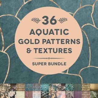 36 Aquatic Rose Gold & Textures