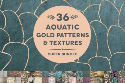 36 Aquatic Rose Gold & Textures
