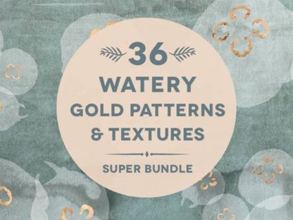 36 Watery Gold Patterns & Textures
