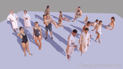 Resort People Pack x15 - 3dmodel