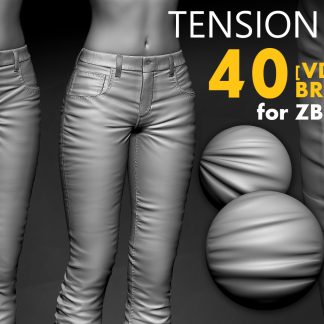 Artstation - Leather & Fabric Tension Folds 1.1 Brushes