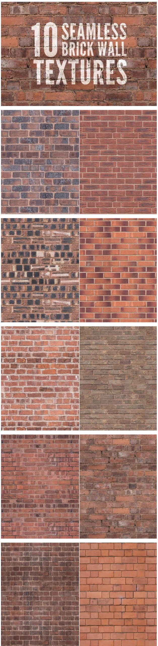 Creativemarket – Hi Res Seamless Brick Wall Textures