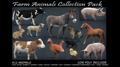 Cubebrush - Farm Animals Collection Pack