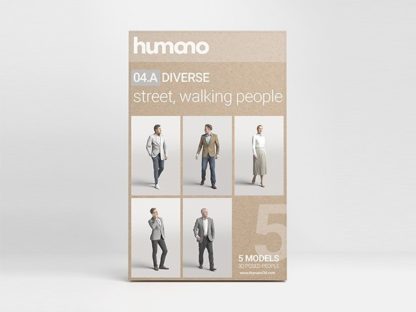 Humano 04.A Diverse Street & Walking people