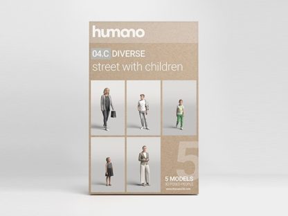 Humano 04.C Diverse Street with children