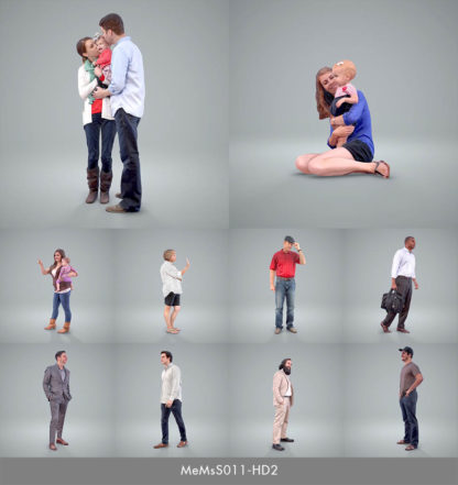 Axyx Design - Ready - Posed 3D - Human models for Close-Up views