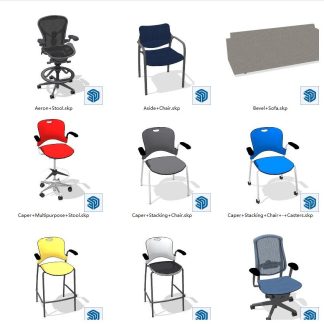 Sketchup office furniture collections - 3dmodels