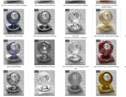 Vray-Materials 140 glass material presets