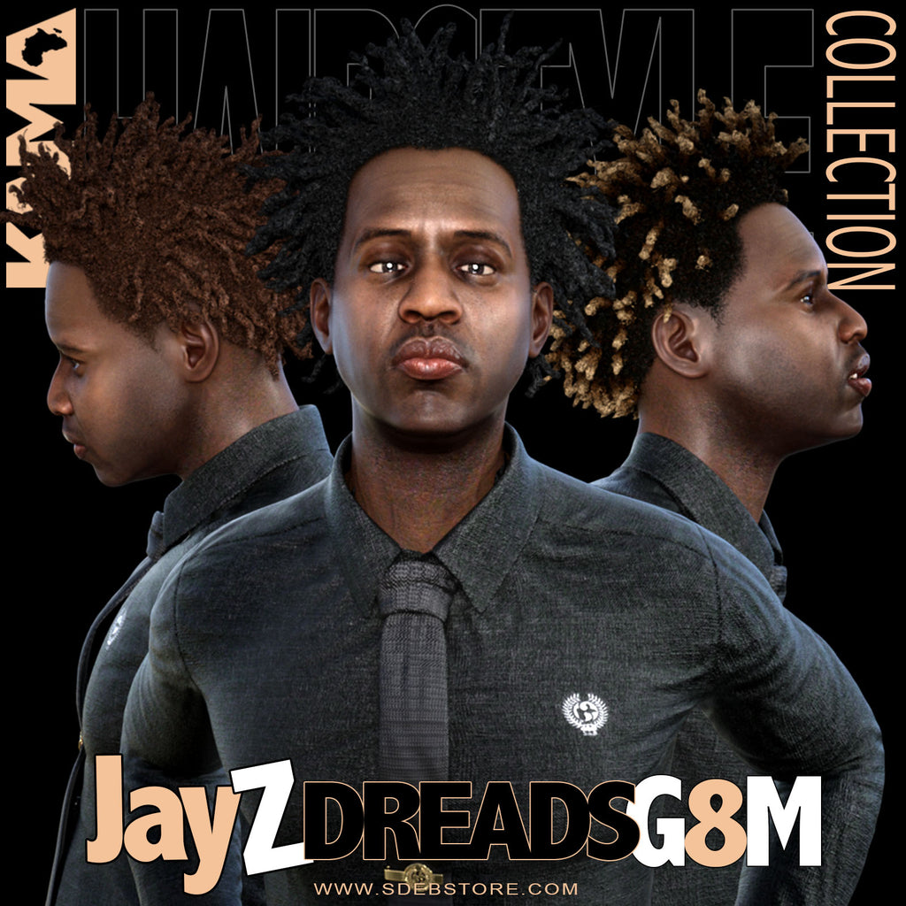 Free Download DAZ Studio Content – Jay-Z Dreads G8M