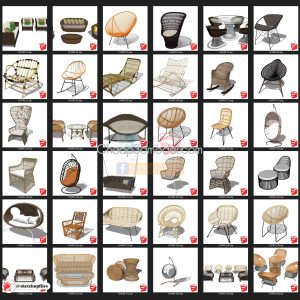 Outdoor furniture collection sketchup - 3dmodel