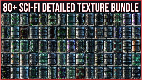 ArtStation Marketplace – 80+ Sci Fi Detailed Hard Surface Texture Material Bundle Pack